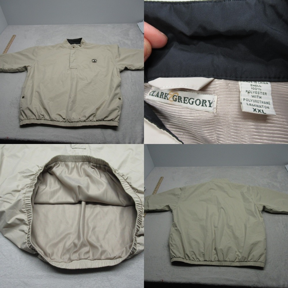 Pebble Beach Golf Links Jacket Men XXL Cream‎ Oversized Performance Pullover